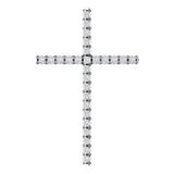 14K White Gold 1/4 CTW Natural Diamond Cross Pendant