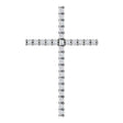 14K White 1/4 CTW Natural Diamond Cross Pendant