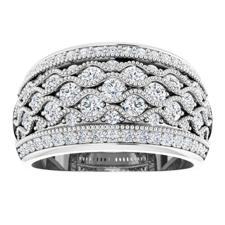 14K White Gold 1 CTW Natural Diamond Ring