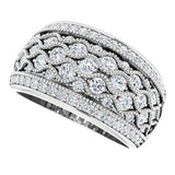 14K White Gold 1 CTW Natural Diamond Ring