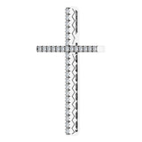 14K White 1/2 CTW Natural Diamond Cross Pendant