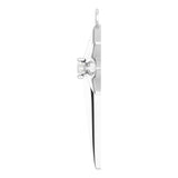 14K White .03 CT Natural Diamond Star Cross Dangle