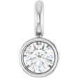 Platinum .025 CT Natural Diamond Dangle