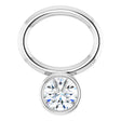 14K White .03 CT Natural Diamond Hoop Dangle