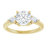 14K Yellow Gold 7.4 mm Round 1/4 CTW Lab-Grown Diamond Semi-Set Engagement Ring