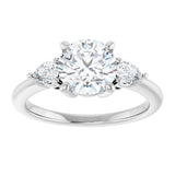 14K White Gold 7.4 mm Round 1/4 CTW Lab-Grown Diamond Semi-Set Engagement Ring