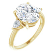 14K Yellow Gold 11 x 9 mm Oval 1/4 CTW Lab-Grown Diamond Semi-Set Engagement Ring