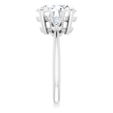 14K White Gold 11 x 9 mm Oval 1/4 CTW Lab-Grown Diamond Semi-Set Engagement Ring