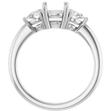14K White Gold 6.5 mm Round 1/4 CTW Lab-Grown Diamond Semi-Set Engagement Ring
