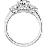 14K White Gold 7.4 mm Round 1/4 CTW Lab-Grown Diamond Semi-Set Engagement Ring