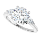 14K White Gold 8.2 mm Round 1/4 CTW Lab-Grown Diamond Semi-Set Engagement Ring
