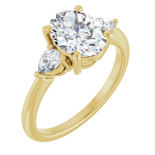 14K Yellow Gold 1 3/4 CTW Lab-Grown Diamond Engagement Ring