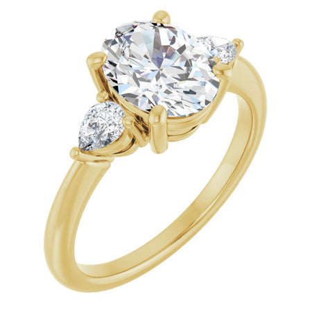 14K Yellow Gold 1 3/4 CTW Lab-Grown Diamond Engagement Ring