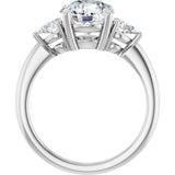 14K White Gold 8.2 mm Round 1/4 CTW Lab-Grown Diamond Semi-Set Engagement Ring
