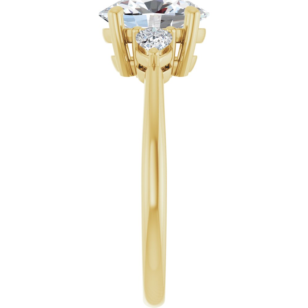 14K Yellow Gold 1 3/4 CTW Lab-Grown Diamond Engagement Ring