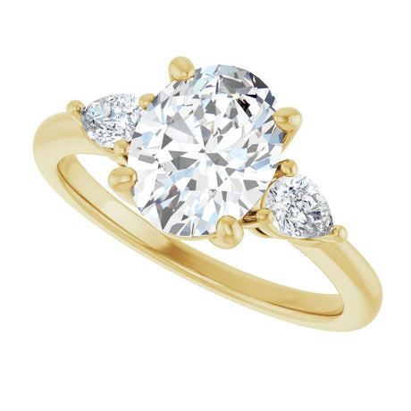 14K Yellow Gold 1 3/4 CTW Lab-Grown Diamond Engagement Ring