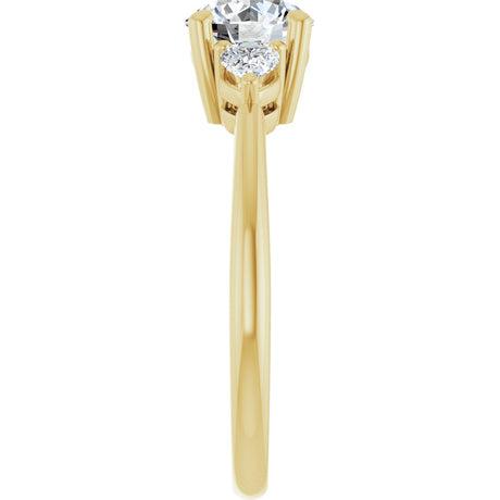 14K Yellow Gold 1 1/4 CTW Lab-Grown Diamond Engagement Ring