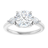 14K White Gold 8.2 mm Round 1/4 CTW Lab-Grown Diamond Semi-Set Engagement Ring
