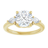 14K Yellow Gold 8.2 mm Round 1/4 CTW Lab-Grown Diamond Semi-Set Engagement Ring