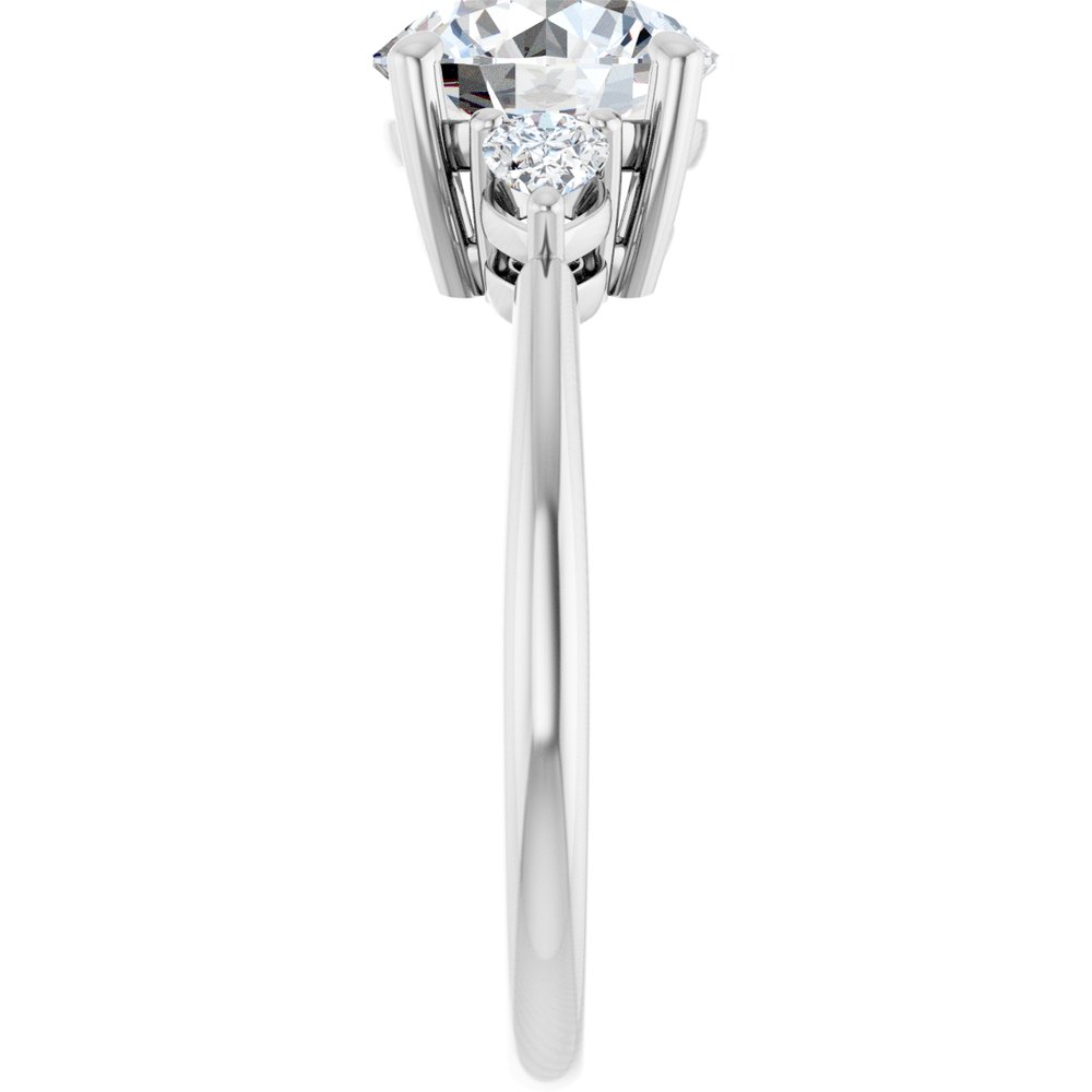 14K White Gold 8.2 mm Round 1/4 CTW Lab-Grown Diamond Semi-Set Engagement Ring