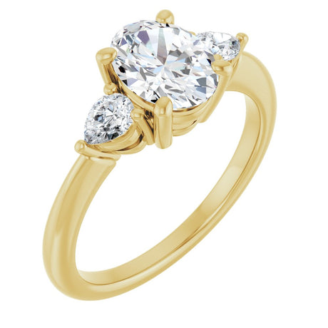 14K Yellow Gold 1 1/4 CTW Lab-Grown Diamond Engagement Ring