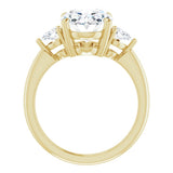 14K Yellow Gold 11 x 9 mm Oval 1/4 CTW Lab-Grown Diamond Semi-Set Engagement Ring