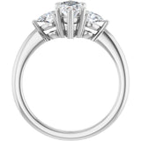 14K White Gold 10 x 5 mm Marquise 1/4 CTW Lab-Grown Diamond Semi-Set Engagement Ring