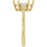 14K Yellow Gold 10 x 5 mm Marquise 1/4 CTW Lab-Grown Diamond Semi-Set Engagement Ring