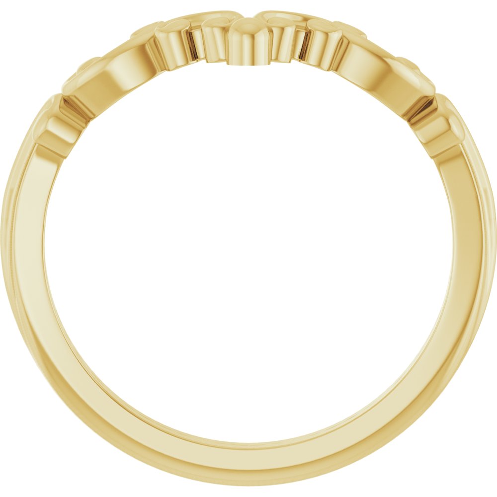 14K Yellow Sculptural Contour Band