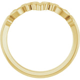 14K Yellow Sculptural Contour Band