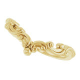 14K Yellow Sculptural Contour Band