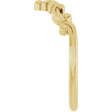 14K Yellow Sculptural Contour Band
