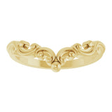 14K Yellow Sculptural Contour Band