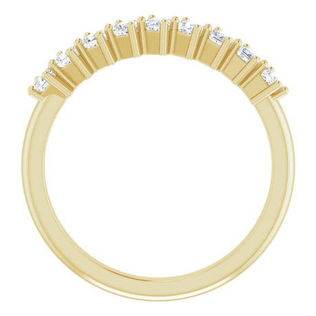 10K Yellow Gold 1/2 CTW Lab-Grown Diamond Anniversary Band
