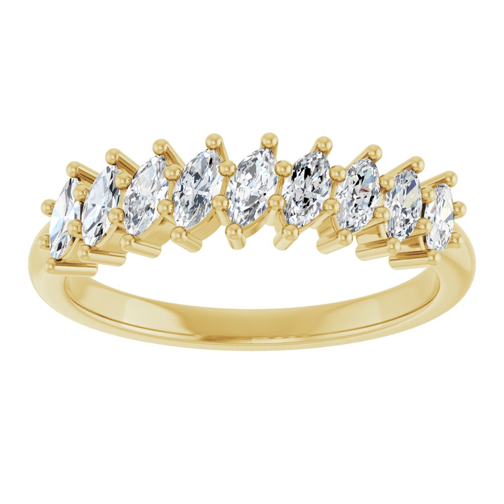 14K Yellow Gold 1/2 CTW Lab-Grown Diamond Anniversary Band