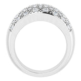 14K White Gold 1 CTW Natural Diamond Micro Pavé-Style Ring Size 7