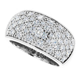 14K White Gold 1 CTW Natural Diamond Micro Pavé-Style Ring Size 6