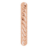 14K Rose 3 mm Skinny Rope Band