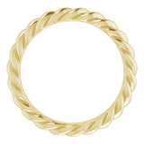 14K Yellow 3 mm Skinny Rope Band