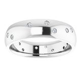 14K White 1/5 CTW Diamond Scattered Accented Band