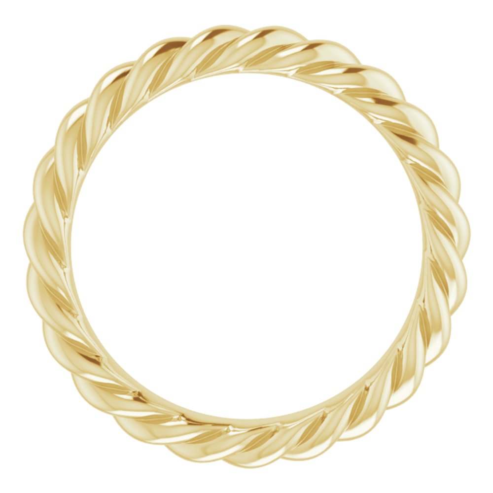 14K Yellow 3 mm Skinny Rope Band