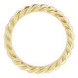 14K Yellow 3 mm Skinny Rope Band