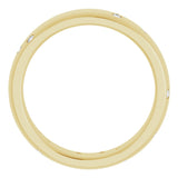 14K Yellow Gold 1/5 CTW Natural Diamond Scattered Comfort-Fit 6 mm Half Round Eternity Band Size 7