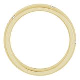 14K Yellow Gold 1/5 CTW Natural Diamond Scattered Comfort-Fit 6 mm Half Round Eternity Band Size 7