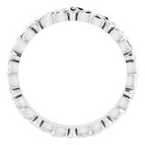 14K White Gold 4 mm Celtic-Inspired Band Size 6.5