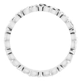 Sterling Silver 4 mm Celtic-Inspired Band Size 8
