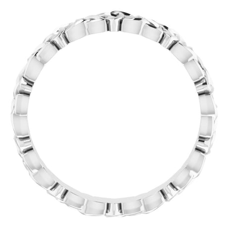 Sterling Silver 4 mm Celtic-Inspired Band Size 8