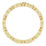 14K Yellow Gold 4 mm Celtic-Inspired Band Size 7.5