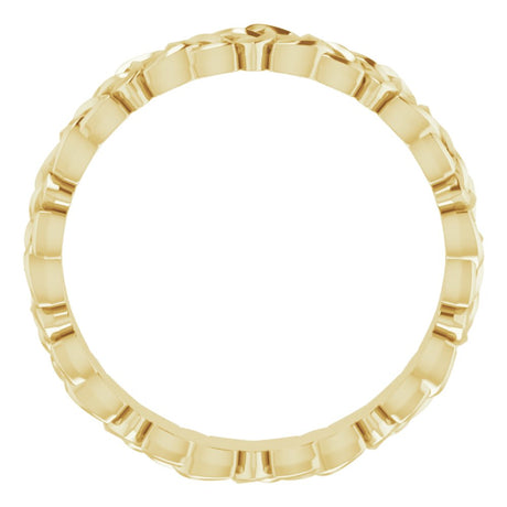 14K Yellow Gold 4 mm Celtic-Inspired Band Size 7.5