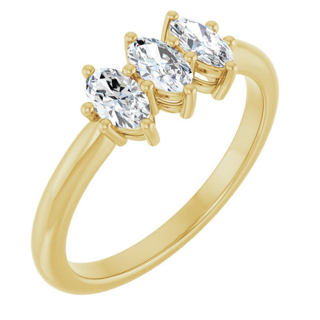 14K Yellow 3/4 CTW Lab-Grown Diamond Anniversary Band